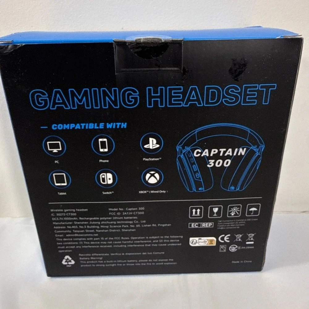 Captain 300 Wireless Over-Ear‎ Bluetooth Gaming Headset White